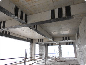 4.梁粘贴碳纤维加固 4.梁粘贴碳纤维加固